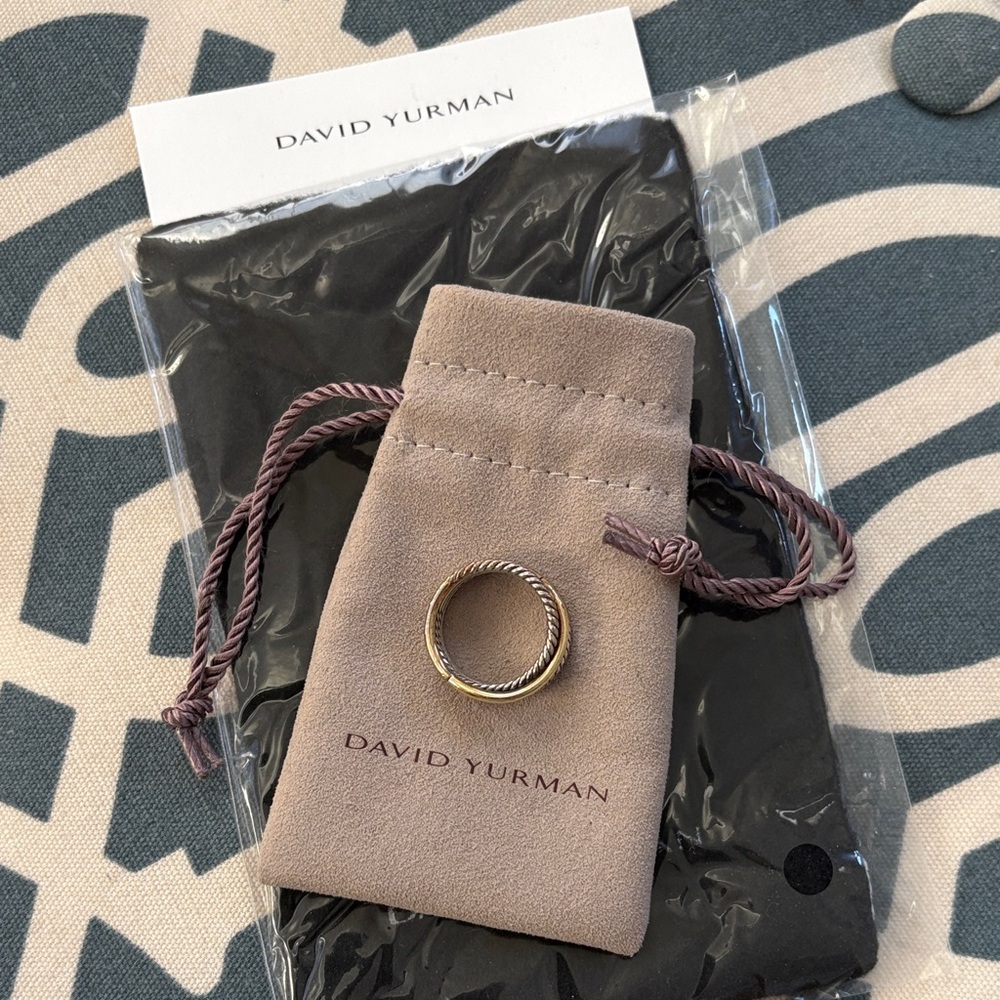 David Yurman Gold and Silver Twisted Band Size 7